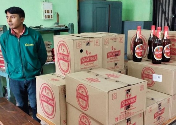 West Agartala Police seized a huge quantity of liquor: 1 Arrested